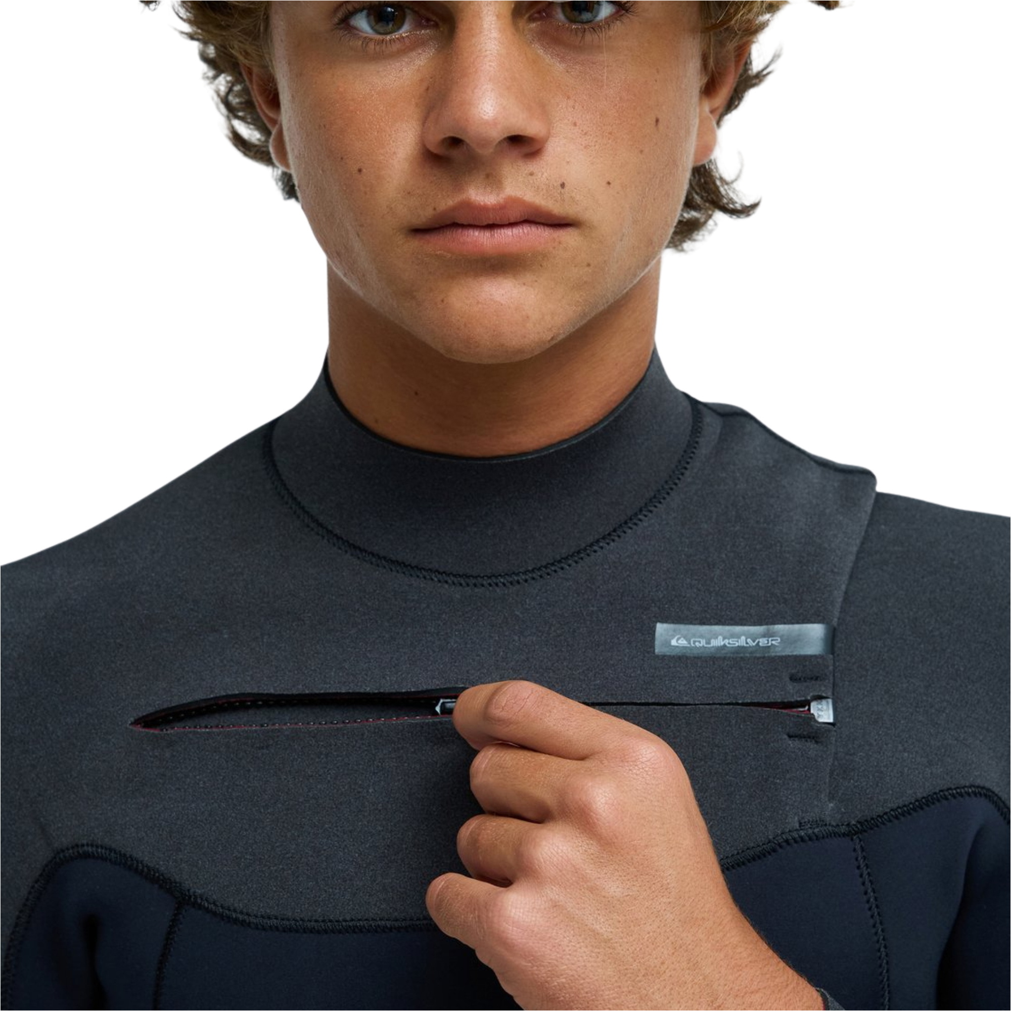 2026 Quiksilver Mens Everyday Sessions 3/2mm Chest Zip Wetsuit 25AW213510 - Black Heather